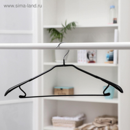 Вешалка для одежды 46-48 антискользящая черная 1290715