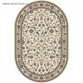 Ковёр овальный Valencia Deluxe d251, размер 80 х 150 см, цвет cream-brown/3955788