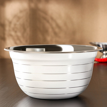 Миска light, 2,4 л, d=22 см, цвет белый /6249705