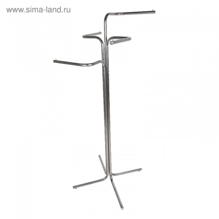Вешало (напольна)с 4 разноуровневыми кронштейнами 400мм, хром, L=800 мм, D=800 мм, H=1800 мм/2814491