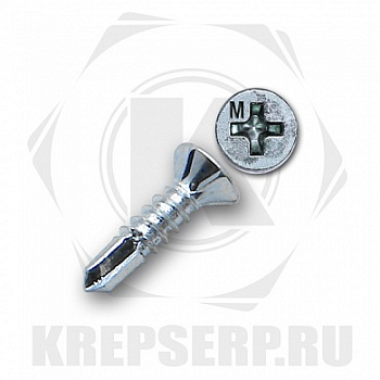 Саморез для оконной фурнитуры 3,9х16 белый цинк сверло