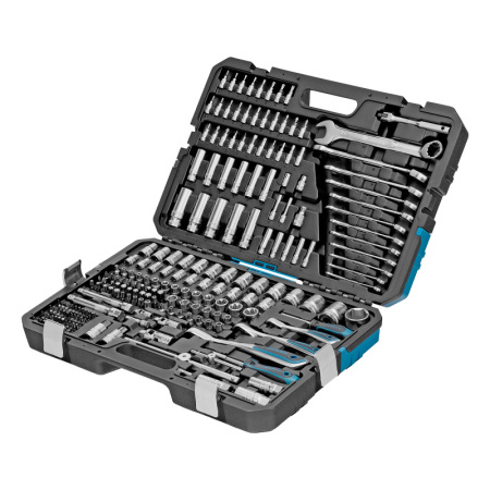 Набор инструментов, 1/2", 3/8", 1/4", CrV, 120 зубьев, 216 предметов Gross/14157