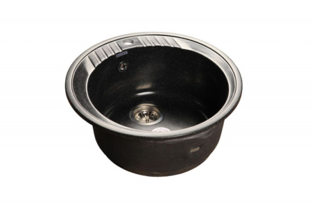 Мойка GRANFEST Rondo GF-R520 (d520) черная 308 круглая 