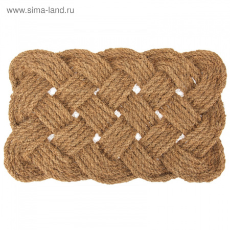 Коврик кокосовый веревочный 40х60см "Переплетение" 1331759